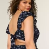Flutter Sleeve V-Waist Mini Dress
