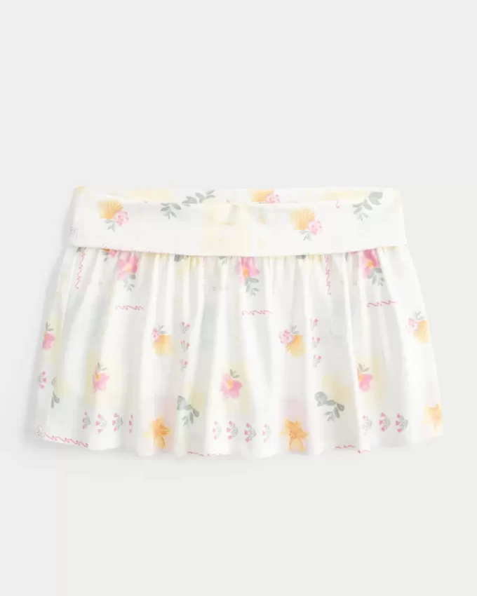 Foldover Knit Mini Skort