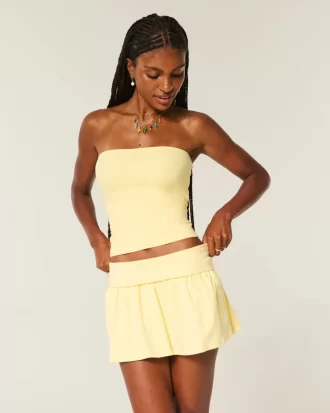 Foldover Knit Mini Skort