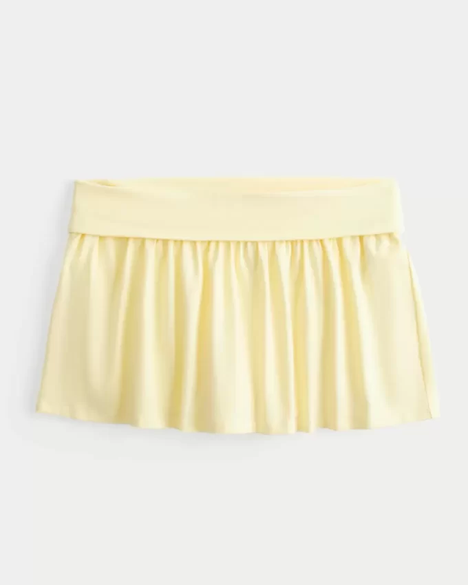 Foldover Knit Mini Skort