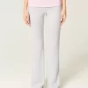 Foldover Waist Knit Flare Pants