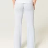 Foldover Waist Knit Flare Pants