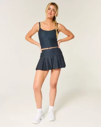 Gilly Hicks Active Drop-Waist Pleated Skortie