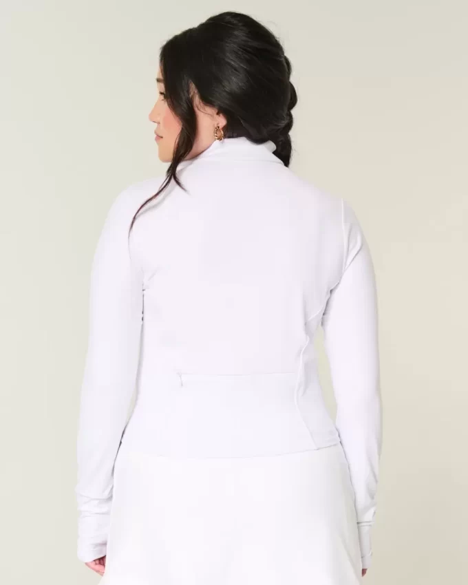 Gilly Hicks Active Recharge Bow Double Zip Jacket