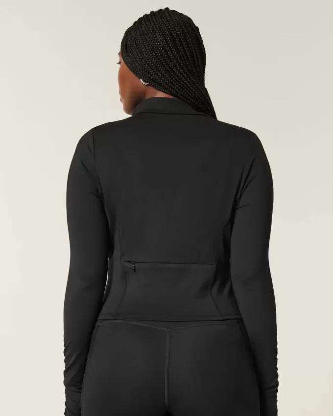 Gilly Hicks Active Recharge Bow Double Zip Jacket