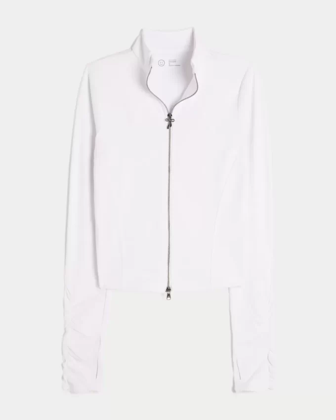 Gilly Hicks Active Recharge Bow Double Zip Jacket