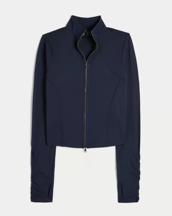 Gilly Hicks Active Recharge Bow Double Zip Jacket