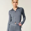 Gilly Hicks Active Recharge Side-Tie Zip-Up Jacket