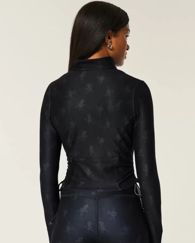 Gilly Hicks Active Recharge Side-Tie Zip-Up Jacket