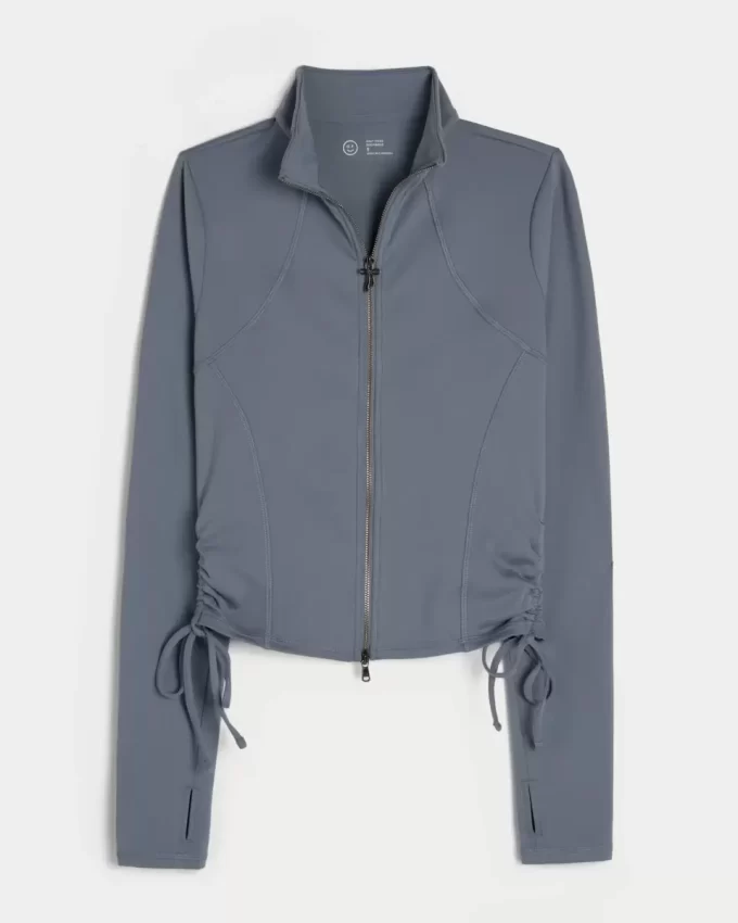 Gilly Hicks Active Recharge Side-Tie Zip-Up Jacket