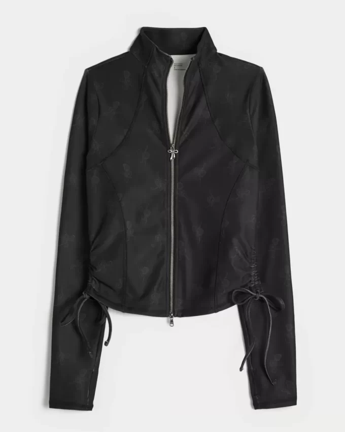 Gilly Hicks Active Recharge Side-Tie Zip-Up Jacket