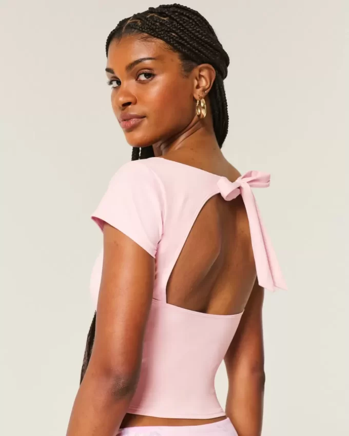 Gilly Hicks Active Tie-Back Ballet Top