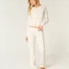 Gilly Hicks Cable-Knit Foldover Boot Pants