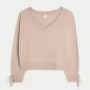Gilly Hicks Cozy Off-the-Shoulder Bow Sweater