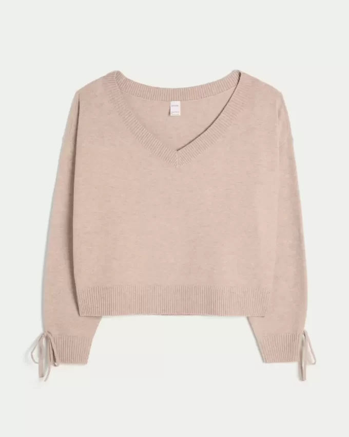 Gilly Hicks Cozy Off-the-Shoulder Bow Sweater
