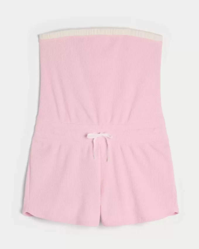 Gilly Hicks Cozy Strapless Waffle Onesie