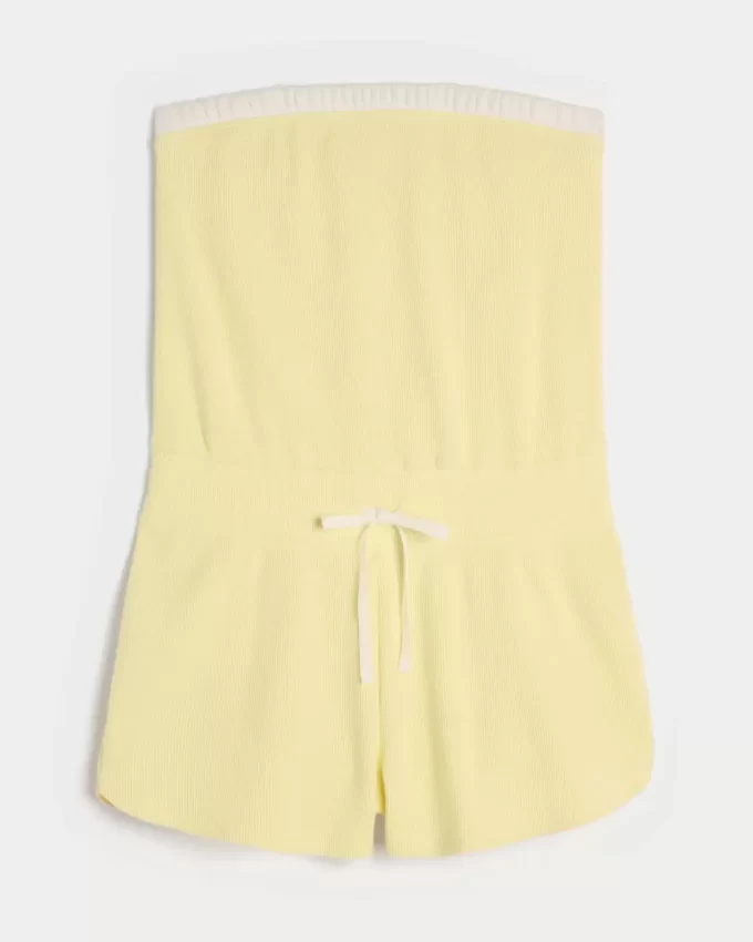 Gilly Hicks Cozy Strapless Waffle Onesie