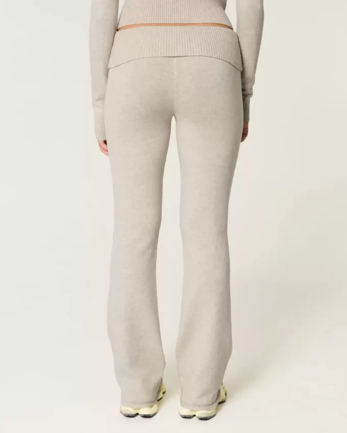 Gilly Hicks Cozy Sweater-Knit Foldover Waist Boot Pants