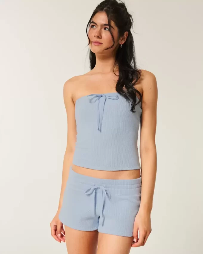 Gilly Hicks Cozy Waffle Mini Shorts