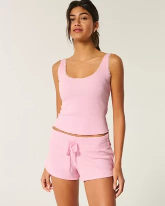 Gilly Hicks Cozy Waffle Mini Shorts