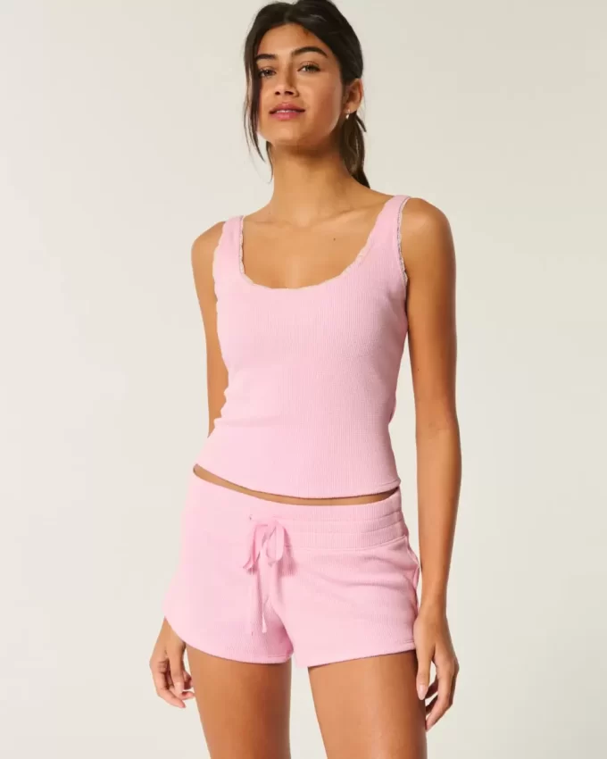 Gilly Hicks Cozy Waffle Mini Shorts