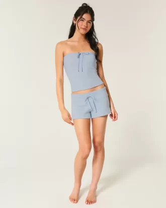 Gilly Hicks Cozy Waffle Mini Shorts