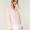 Gilly Hicks Sherpa Zip-Up Top