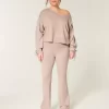 Gilly Hicks Sweater-Knit Foldover Waist Boot Pants