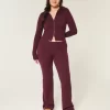 Gilly Hicks Sweater-Knit Foldover Waist Boot Pants