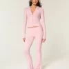 Gilly Hicks Sweater-Knit Foldover Waist Boot Pants