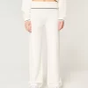 Gilly Hicks Sweater-Knit Foldover Waist Straight Pants
