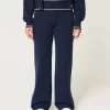 Gilly Hicks Sweater-Knit Foldover Waist Straight Pants