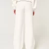 Gilly Hicks Sweater-Knit Foldover Waist Straight Pants