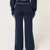 Gilly Hicks Sweater-Knit Foldover Waist Straight Pants