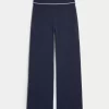 Gilly Hicks Sweater-Knit Foldover Waist Straight Pants