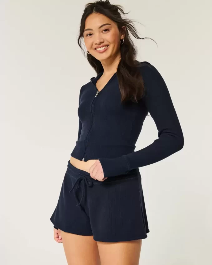 Gilly Hicks Waffle Flutter Shorts