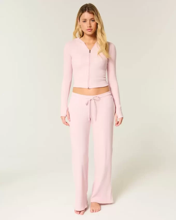 Gilly Hicks Waffle Lace Straight Pants