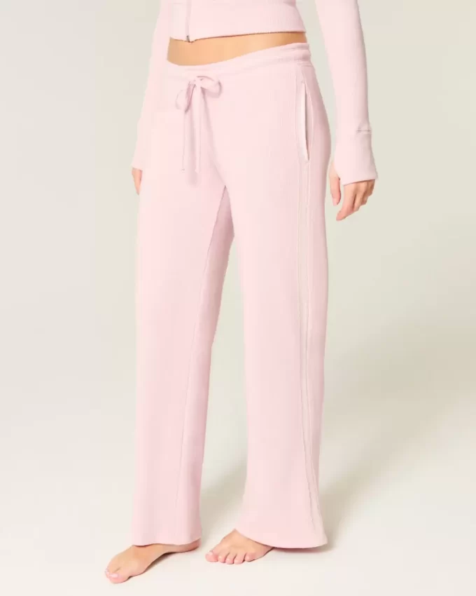 Gilly Hicks Waffle Lace Straight Pants
