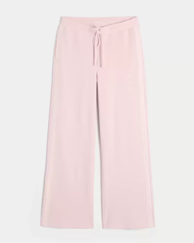 Gilly Hicks Waffle Lace Straight Pants