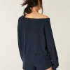 Gilly Hicks Waffle Off-the-Shoulder Top