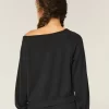 Gilly Hicks Waffle Off-the-Shoulder Top