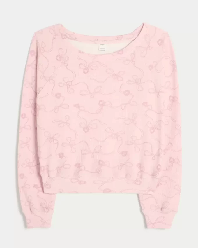 Gilly Hicks Waffle Off-the-Shoulder Top
