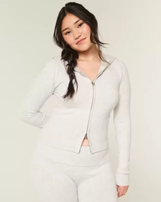 Gilly Hicks Zip-Up Sweater Hoodie