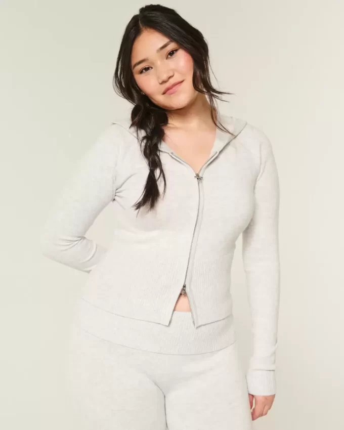Gilly Hicks Zip-Up Sweater Hoodie