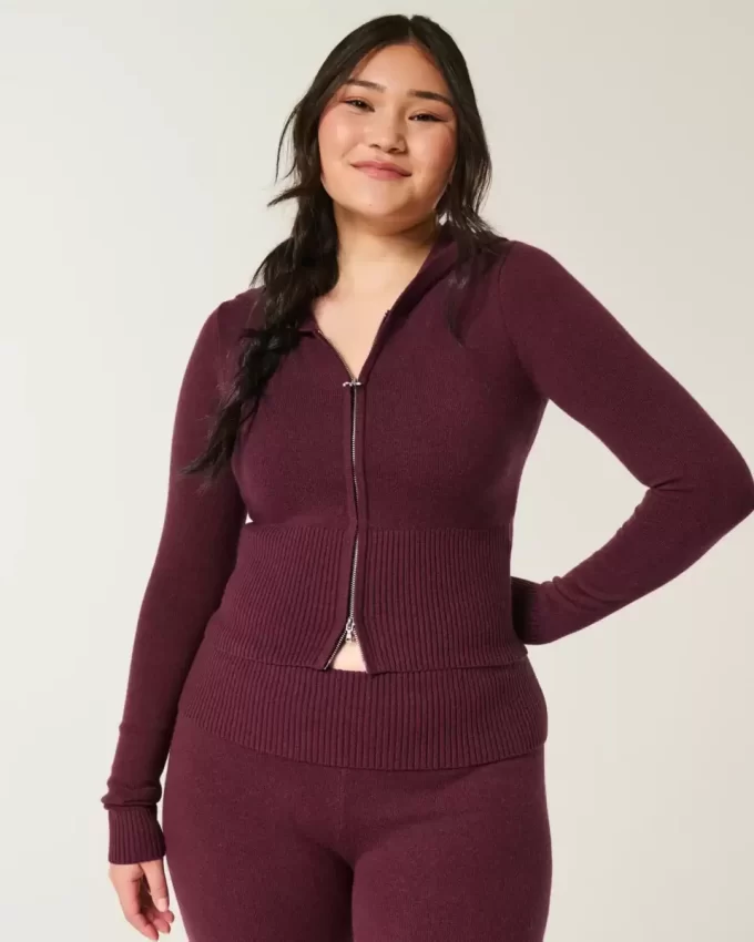Gilly Hicks Zip-Up Sweater Hoodie