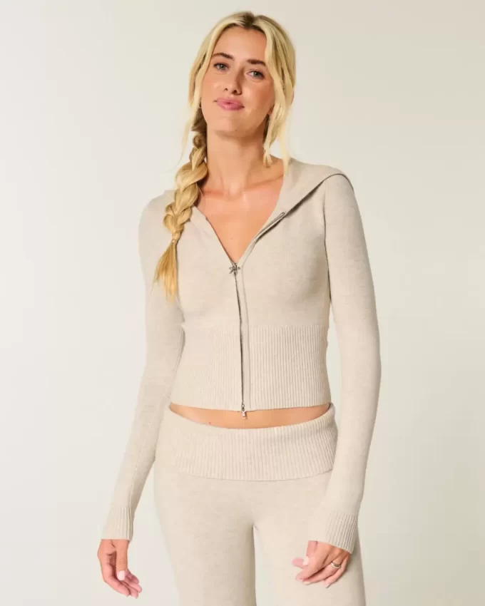 Gilly Hicks Zip-Up Sweater Hoodie