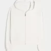 Gilly Hicks Zip-Up Waffle Hoodie