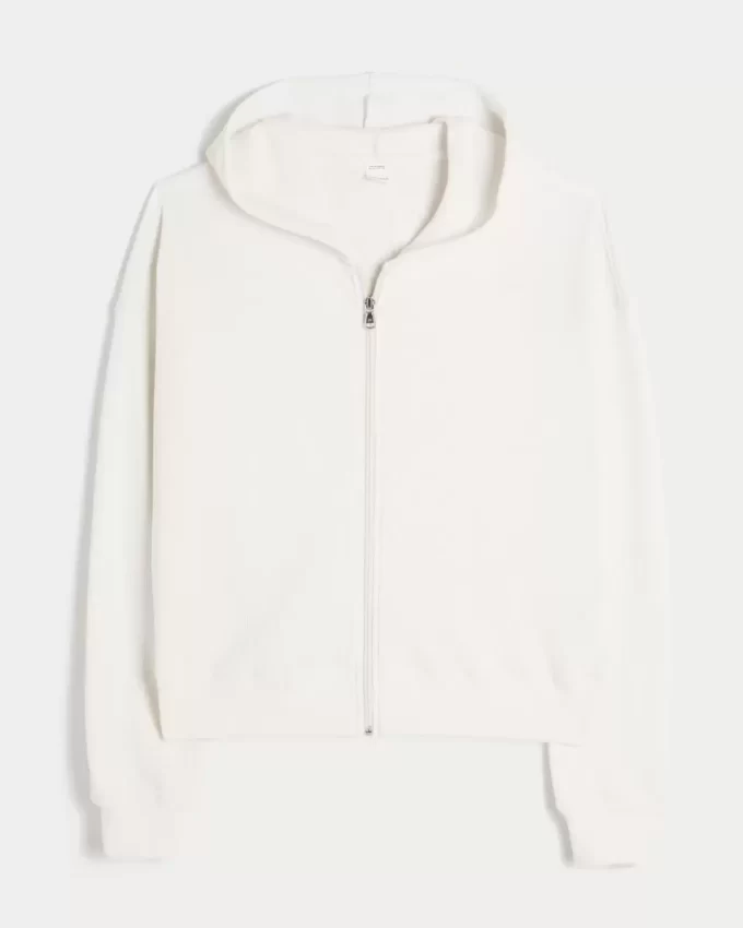 Gilly Hicks Zip-Up Waffle Hoodie
