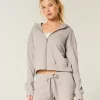 Gilly Hicks Zip-Up Waffle Hoodie