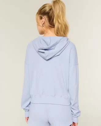 Gilly Hicks Zip-Up Waffle Hoodie